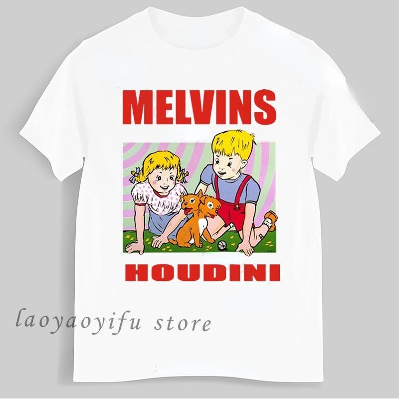 Huiteng Melvins Houdini Sludge Metal Stoner Rock Retro T-shirt Grappige Grafische T-shirts Herenkleding Shirts voor Vrouwen Ropa Hombre Camisetas XL