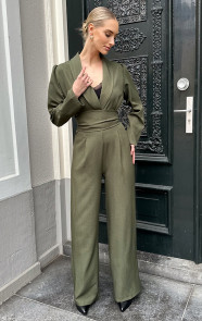 The Musthaves Classic Jumpsuit Detailed Suit Army