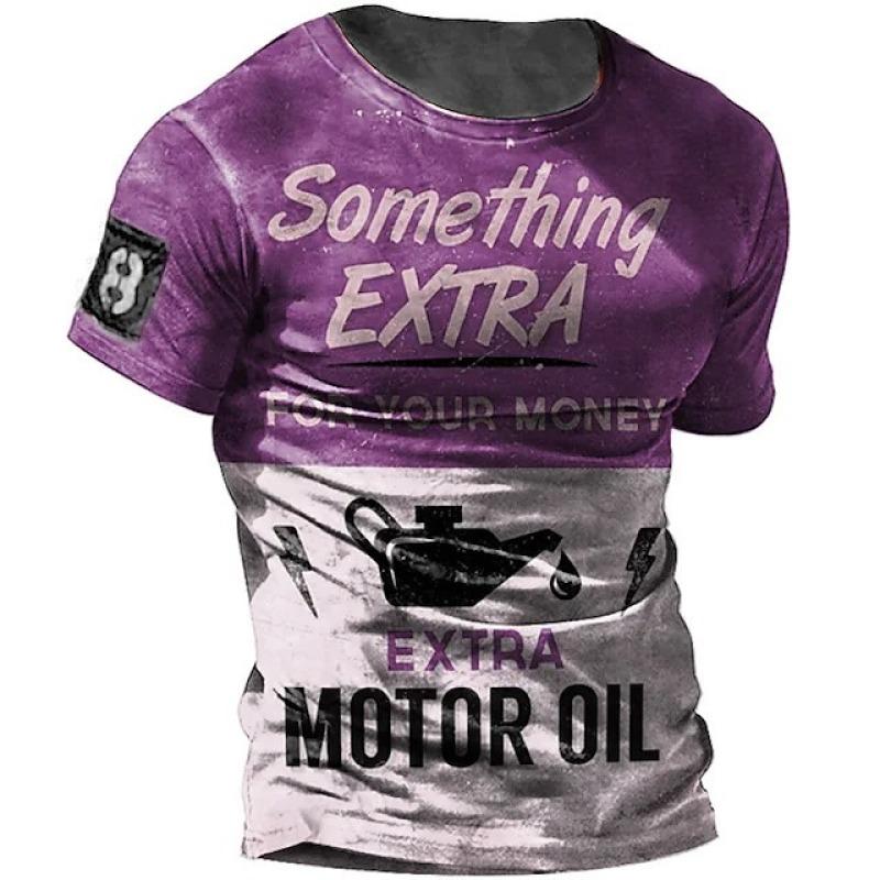 ETST 07 Mannen Vintage Motorfiets T-shirt 3d Print Casual Korte Mouw Losse Oversized T-shirts Voor Mannen Sweatshirt Heren Top Kleding camise S