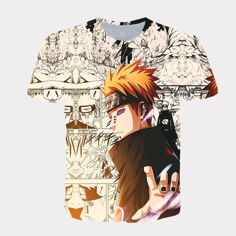 Baibao QIQI T-shirt met korte mouwen Naruto Japanse cartoon mode casual kinderen herenkleding 3D bedrukte topkleding met korte mouwen S