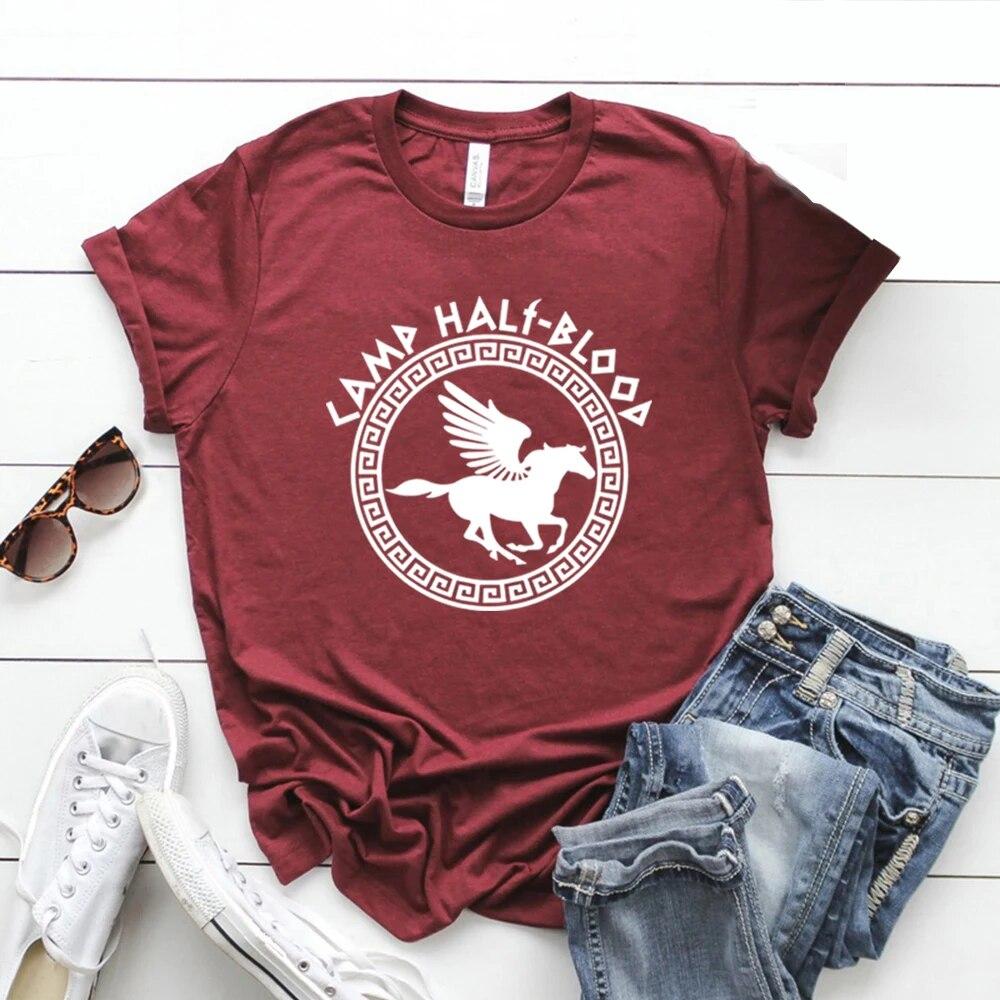 Bicheng Kamp Half Bloed T Shirts Fall Training Camp Spel Tshirt Halloween Magische Gift Percy Jackson Shirt Unisex T-shirts Harajuku Tees M