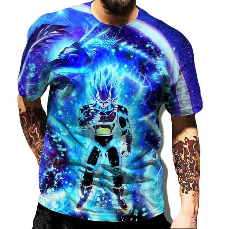 SDS003 Anime Vegeta T-shirt Dragon-Balls T-shirts Heren T-shirt Klassieke Herenkleding Harajuku Grafische Bedrukte Kleding Zomer Tops Tees XXS