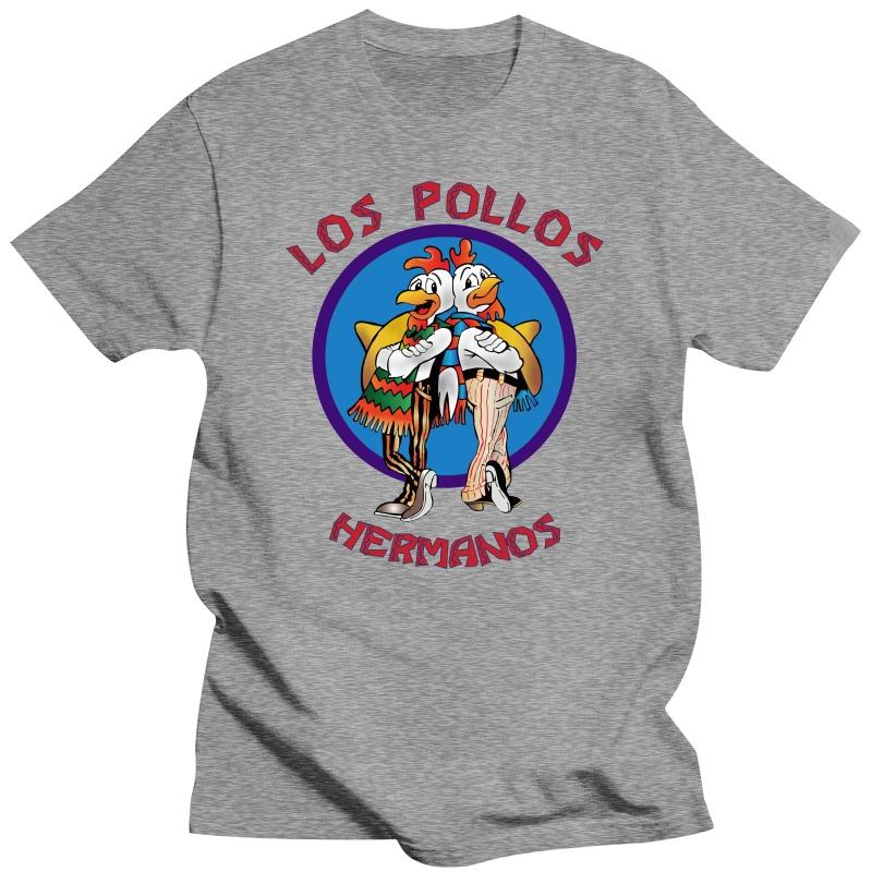Limindong Nieuw heren T-shirt van hoge kwaliteit Breaking Bad LOS POLLOS Chicken Brothers bedrukt casual grappig T-shirt voor heren XL