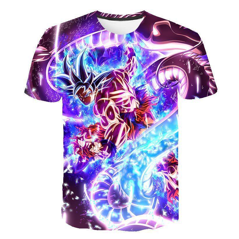 Baibao QIQI Zomer Ronde Hals T-shirt Heren Japanse Anime Draak Korte Mouw Dames Kleding Snel drogend Top XXS-6XL XL