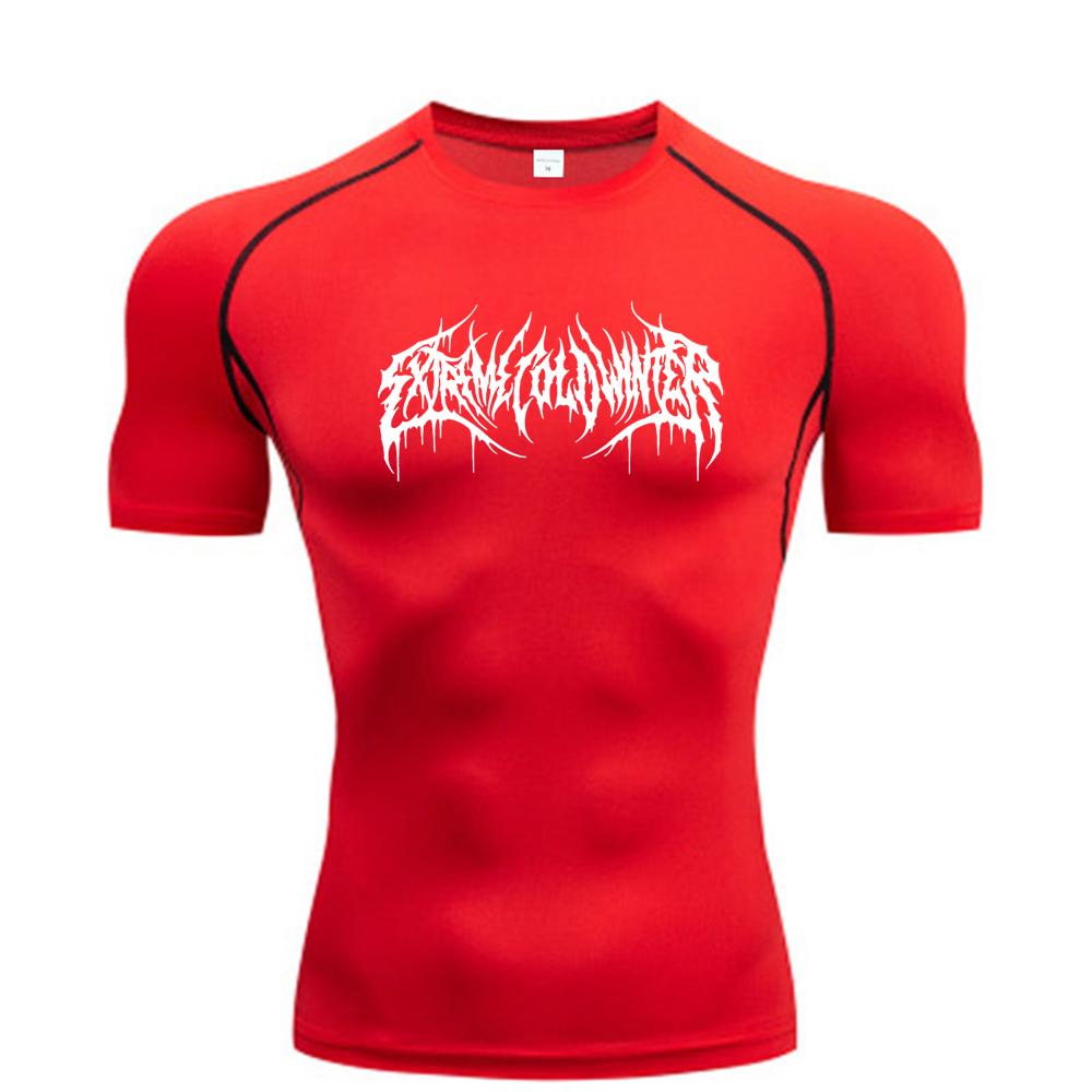 Dress in July Zomer Compressie Sweatshirt Korte Mouw Heren Fitness T-shirt Hardloop Snel Drogende Top Gym Workout Bodybuilding T-shirt S-3XL S