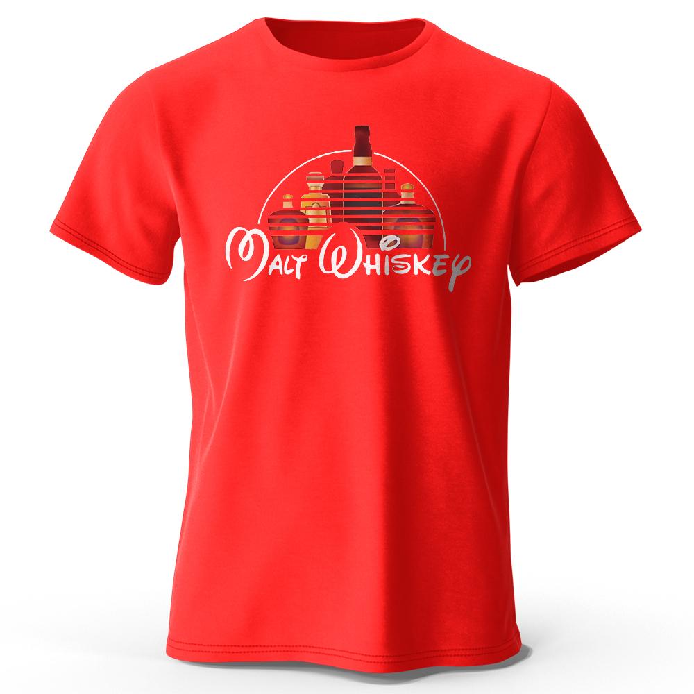 WowClassic Heren Malt Whiskey Bedrukt T-shirt 100% Katoen Oversized Grappige Grafische T-shirts voor Heren Dames Zomer Tops XL