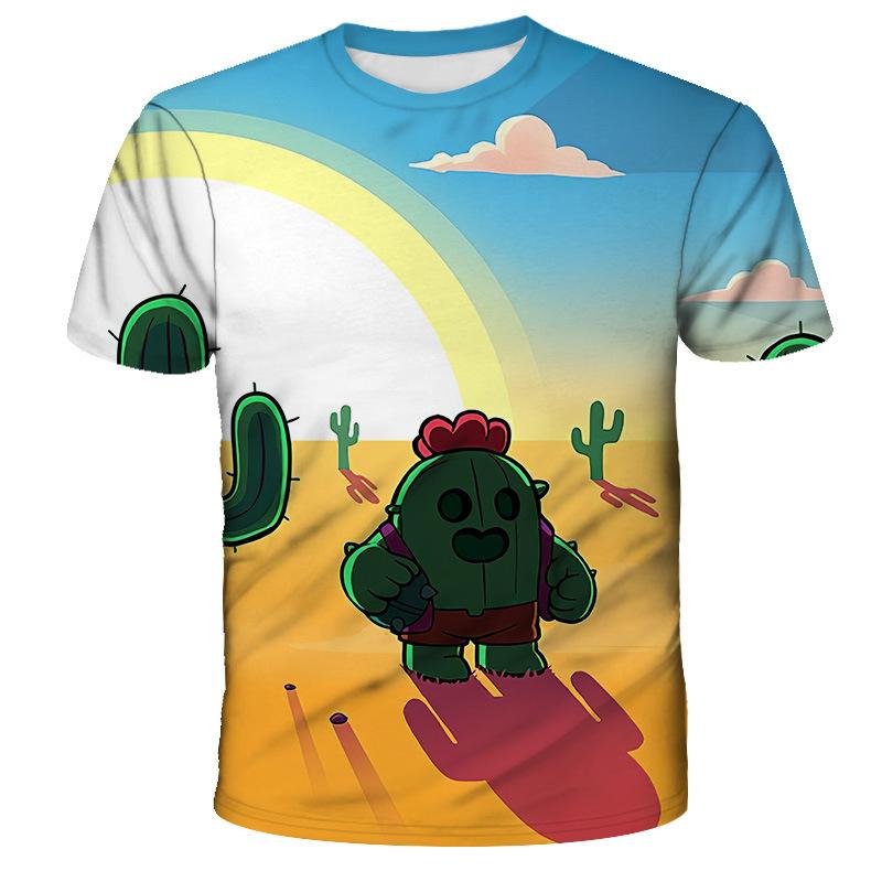 Baibao QIQI Polyester Snel drogend BRAWL STARS Heren Top Zomer Kinderen Casual Comfortabel Snel drogend Ademend Kinder T-shirt Kleding XXS-6XL 12 XXS