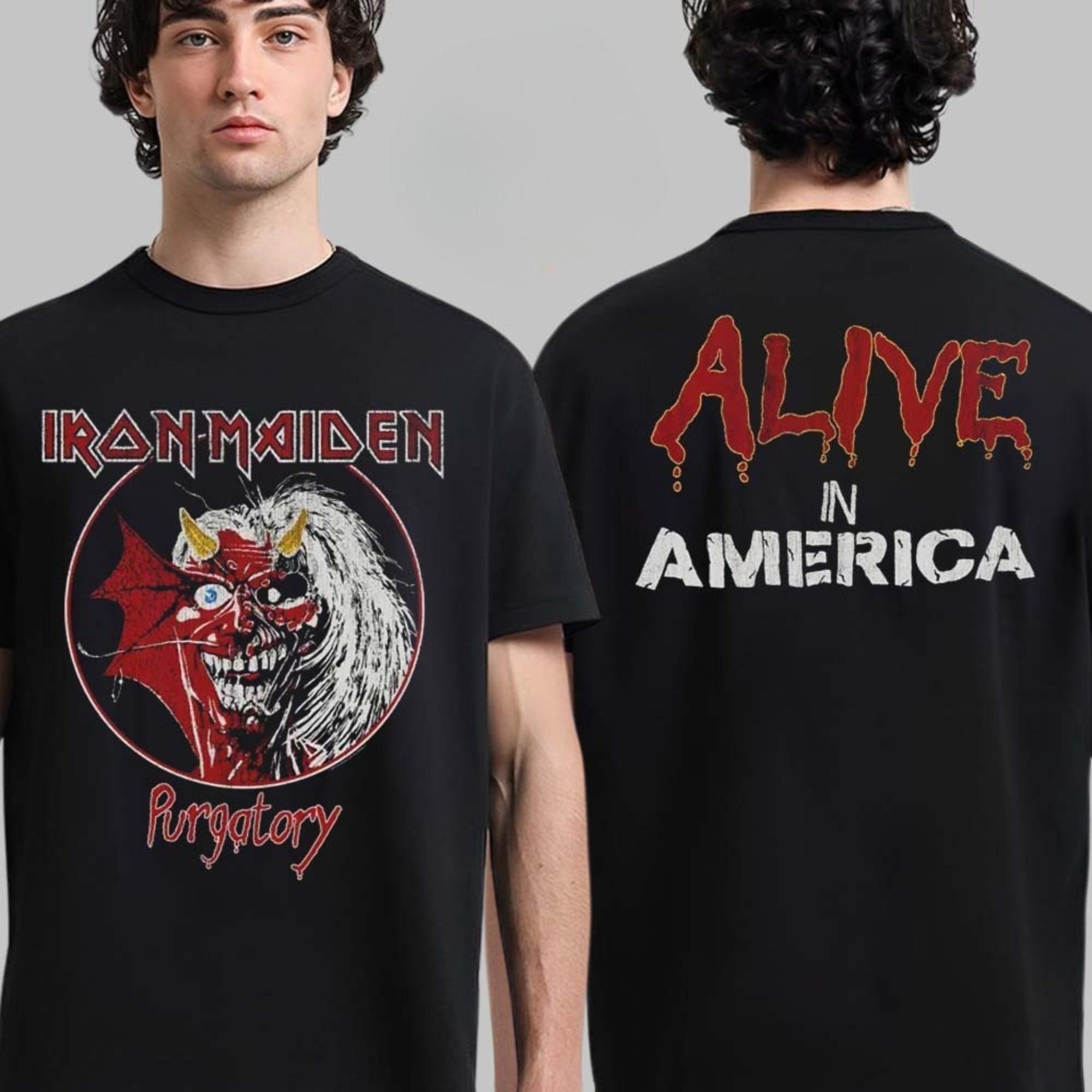 ZheXiong TEE Men T-shirts Iron Maiden Run for Your Lives World Tour 2025 Arnhem Netherland Dutch Exclusive Merch Tee At Gelredome T-Shirt M