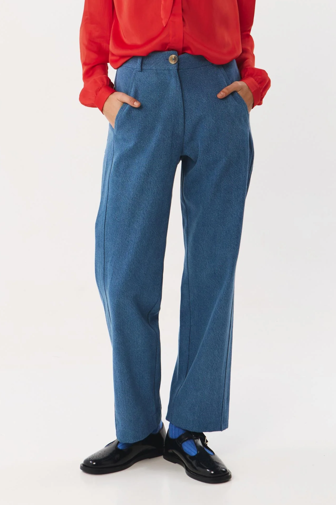 SUITE13LAB Damen vegan Hose Essa Blue Denim