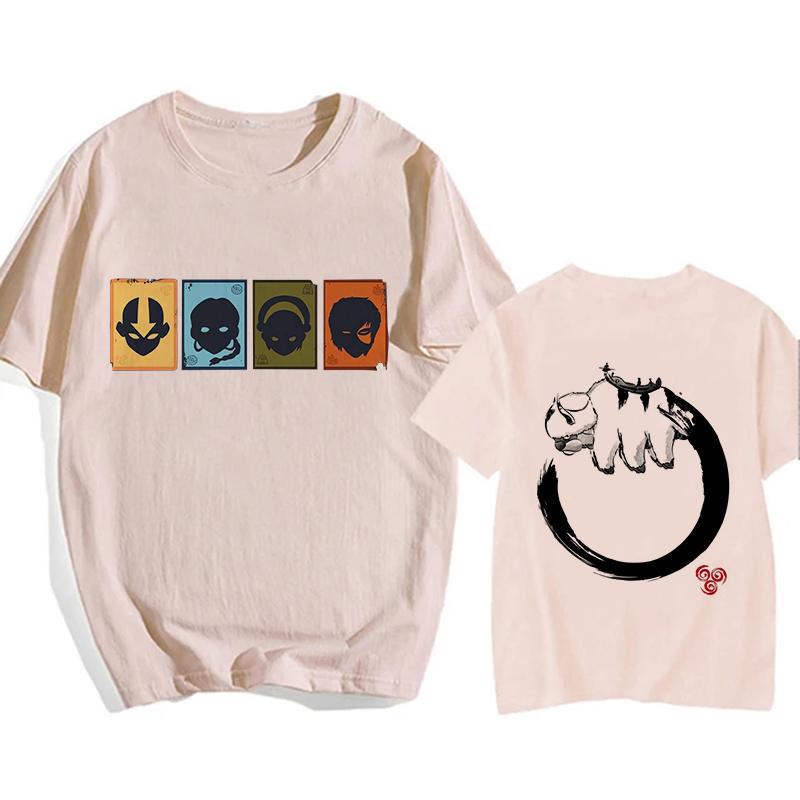 WowClassic Mode Mange T-shirt Avatar The Last Airbender Y2k Shirt Streetwear Appa Yip Casual T-shirt Hip Hop Harajuku Tees Tops Kleding T-shirts Heren S