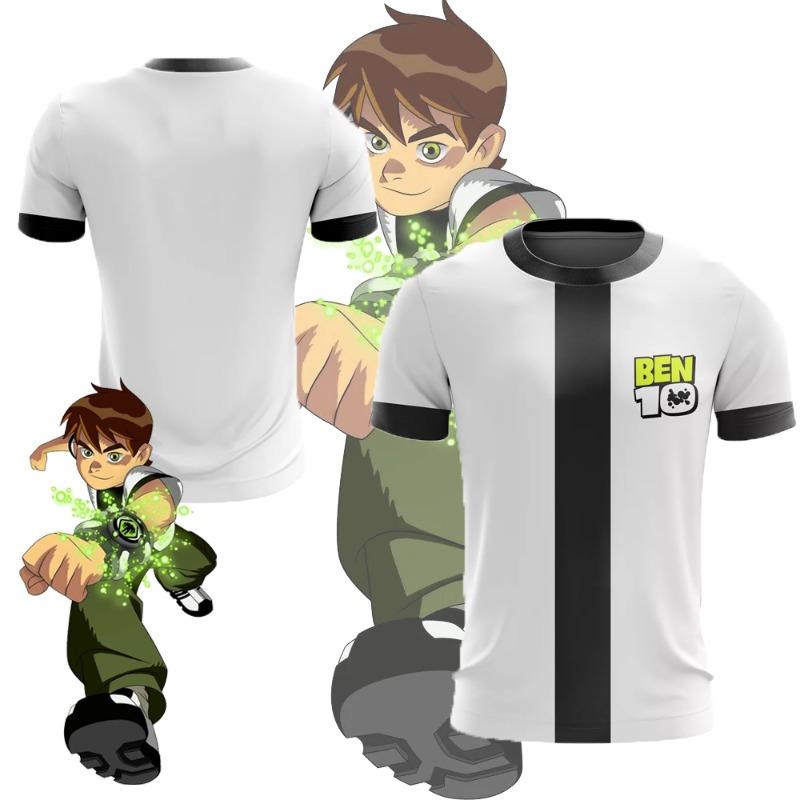 Haijian02 Anime Omnitrix Ben10 Cosplay T-shirts 3D Ben Tennyson Print Kinderen Cartoon T-shirt Zomer Heren Dames Harajuku Korte Mouw Top S