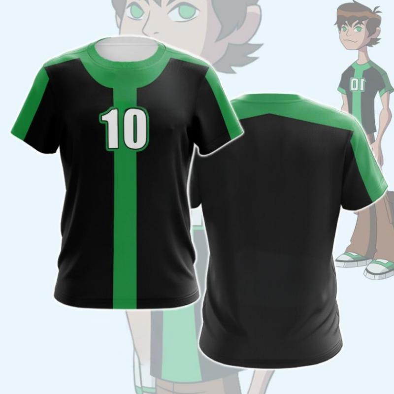 Haijian02 Anime Omnitrix Ben10 Cosplay T-shirts 3D Ben Tennyson Print Kinderen Cartoon T-shirt Zomer Heren Dames Harajuku Korte Mouw Top M