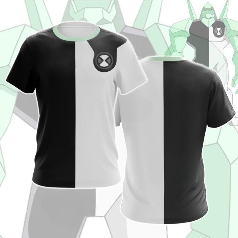 Haijian02 Anime Omnitrix Ben10 Cosplay T-shirts 3D Ben Tennyson Print Kinderen Cartoon T-shirt Zomer Heren Dames Harajuku Korte Mouw Top L