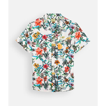 Oxbow Overhemd Korte Mouw  Viscose bedrukt overhemd met korte mouwen BLOOM