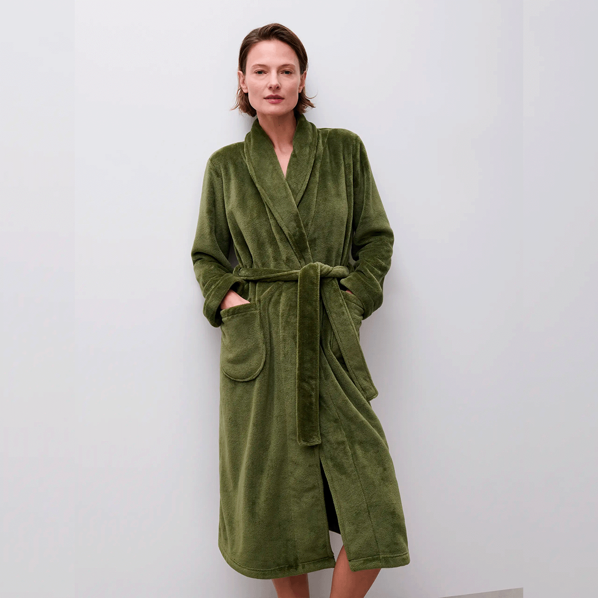 Femilet Teddy badjas, groen