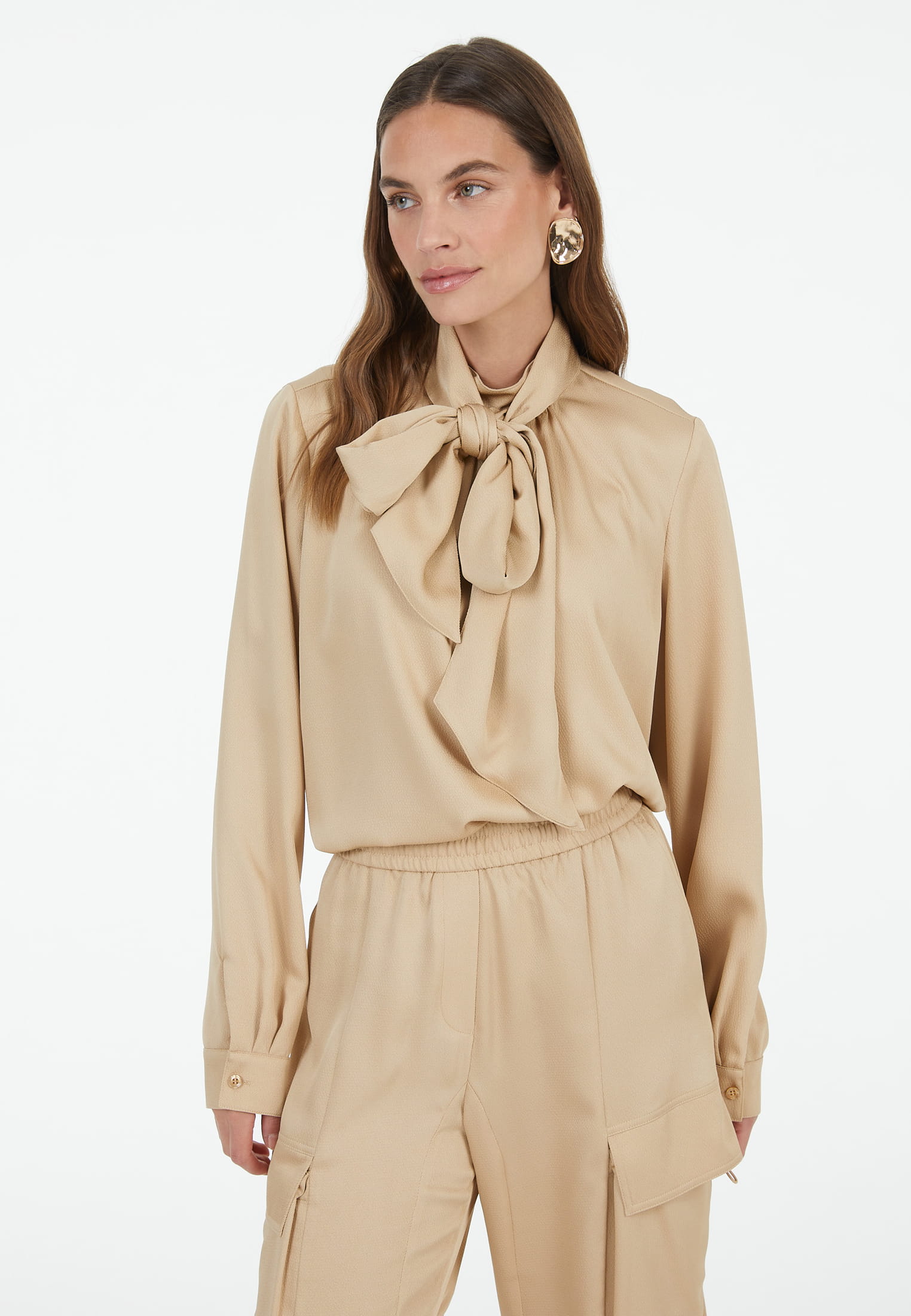 MARC AUREL Bluse aus mattem Satin