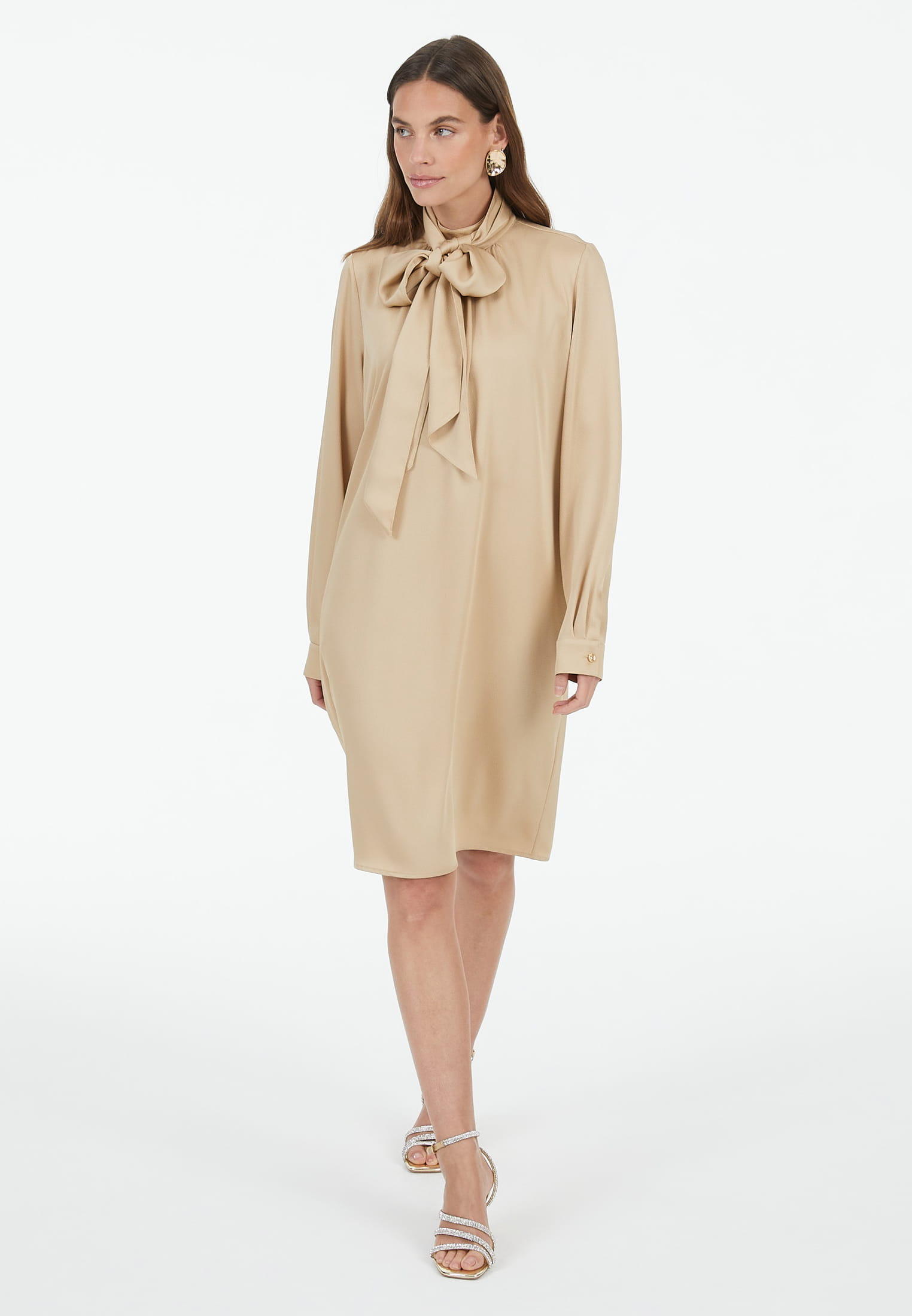MARC AUREL Kleid aus mattem Satin