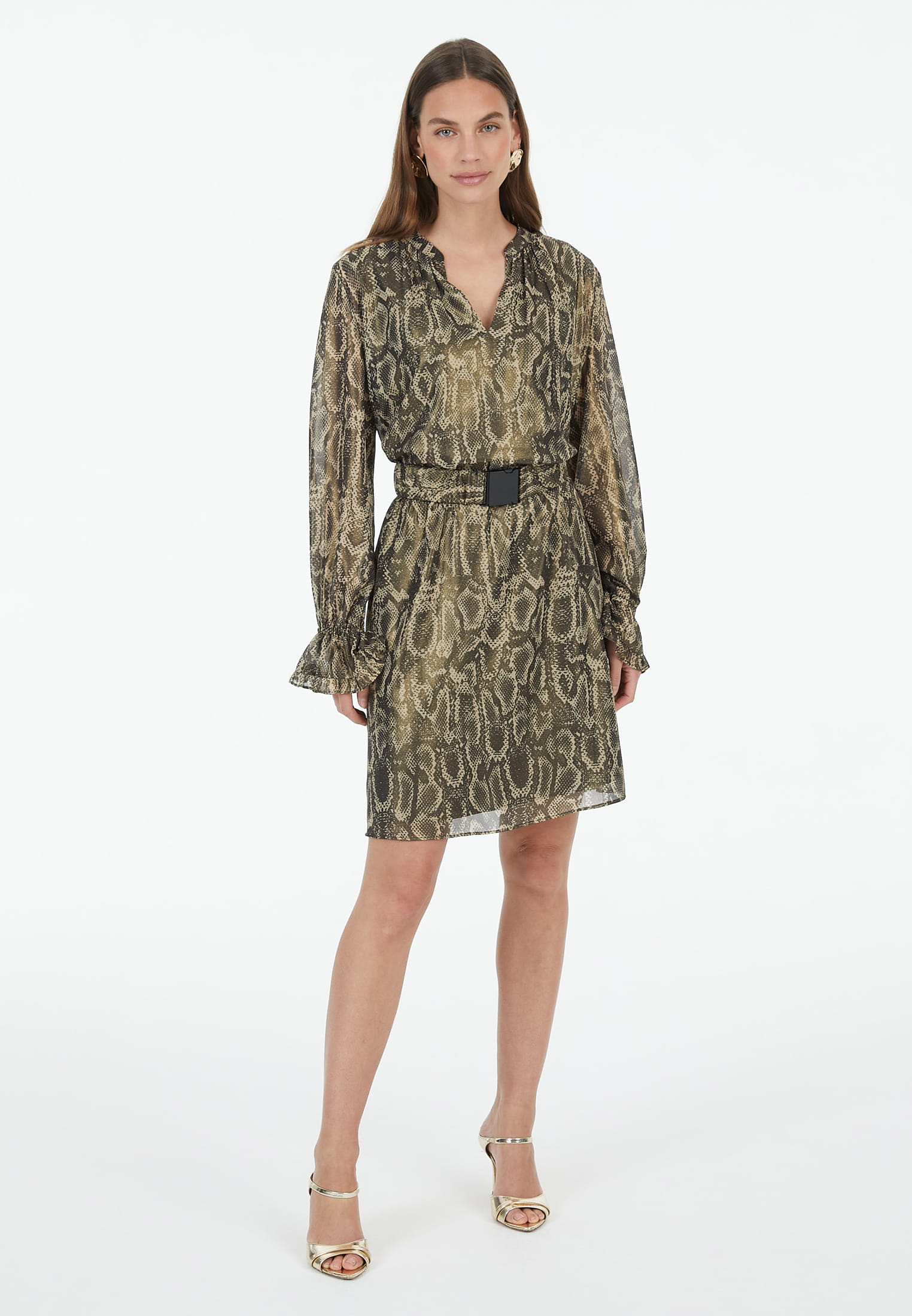MARC AUREL Kleid aus Sparkling Animal Print