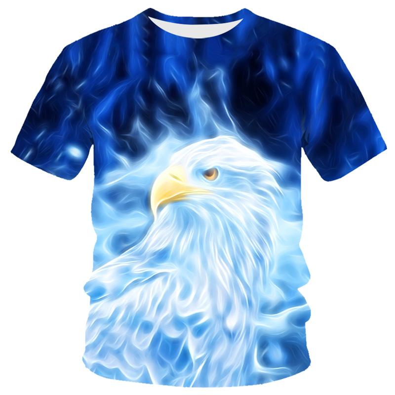 Xr 01 Mode Zomer Eagle En Vlam Phoenix Dier 3d Gedrukte T-shirt Voor mannen T-shirt O'neck Korte Mouw oversized T-shirt Top Hot L