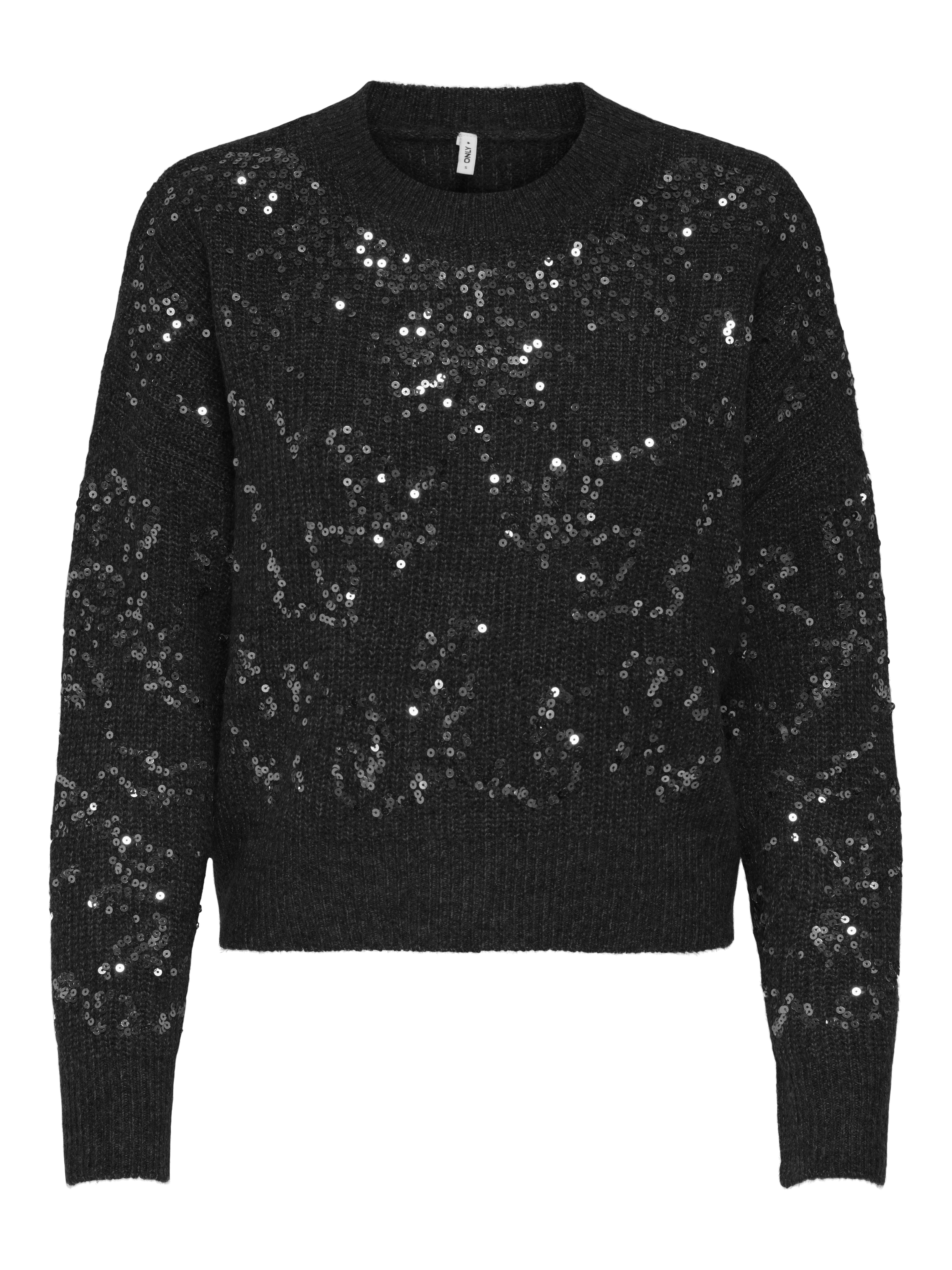 Only Trui met ronde hals ONLALTA LS SEQUIN O-NECK KNT