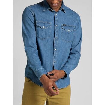 Lee Overhemd Lange Mouw  112320163 REGULAR SHIRT-WASHED BLUE