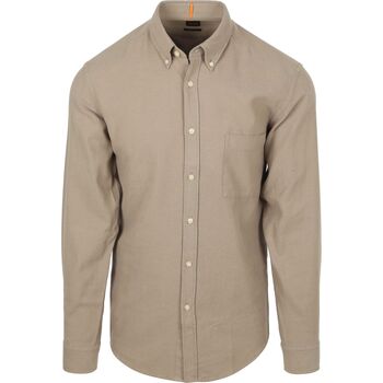 Boss Overhemd Lange Mouw  Rickert Overhemd Kaki