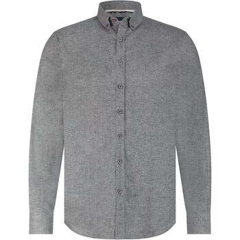 State Of Art Overhemd Lange Mouw  Knitted Oxford Overhemd Grijs