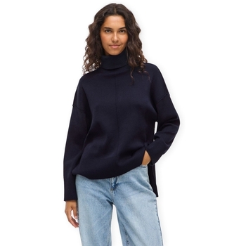 Vila Trui   Noos Ostria Rollneck Knit - Navy Blazer