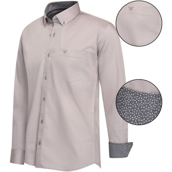 Cappuccino Italia Overhemd  Regular Fit Overhemd Grijs