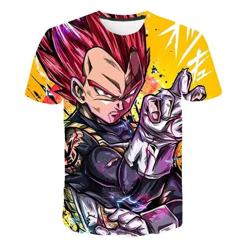 Xin nan zhuang Summe T-shirt 3D Goku Vegeta afdrukken Harajuku mode casual top met korte mouwen L