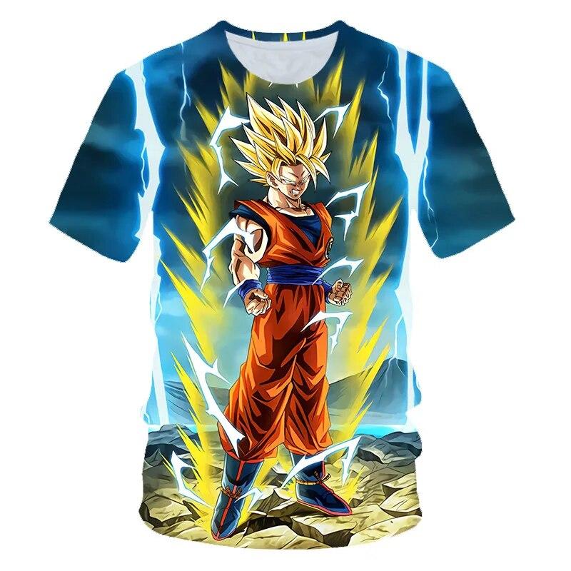 Xin nan zhuang Summe T-shirt 3D Goku Vegeta afdrukken Harajuku mode casual top met korte mouwen L