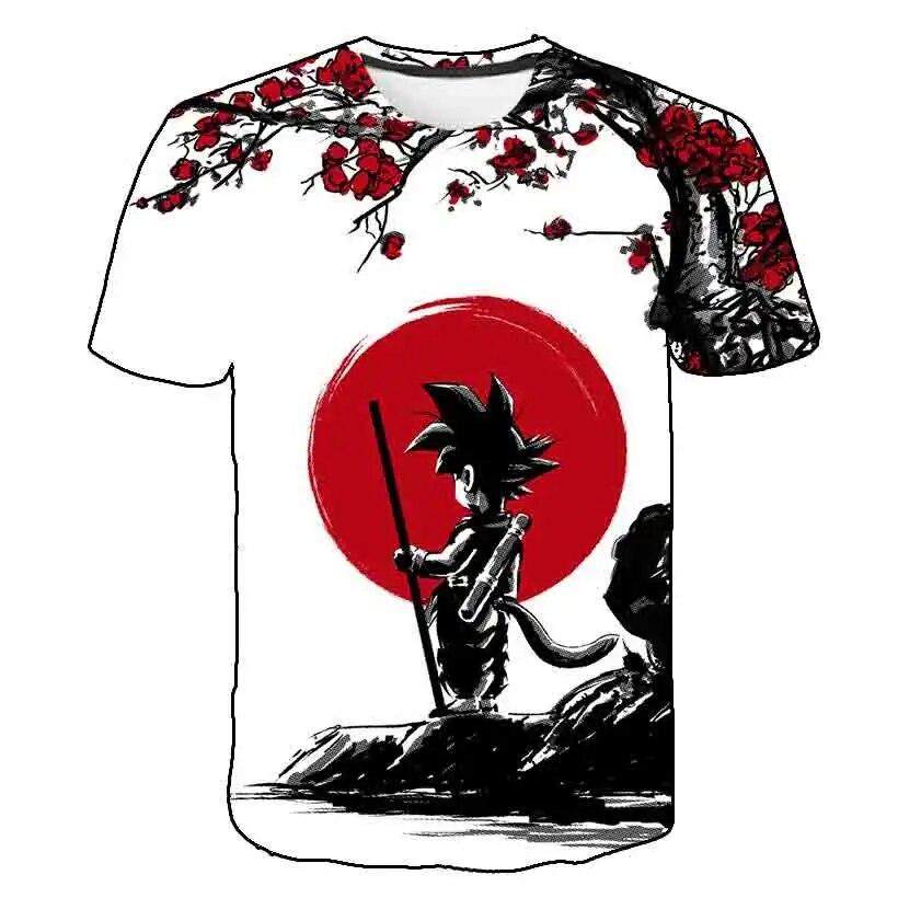 Xin nan zhuang Summe T-shirt 3D Goku Vegeta afdrukken Harajuku mode casual top met korte mouwen L