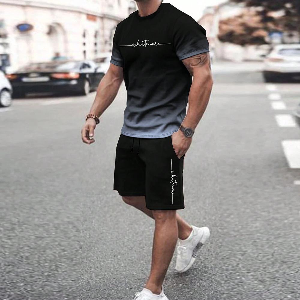 Xuhaijian02 Trendy Zomer Casual Ook Geschikt Voor Sport Shorts Korte Mouwen 2024 Nieuwe Heren S Oversized Losse Snel Drogende Zomerpak M