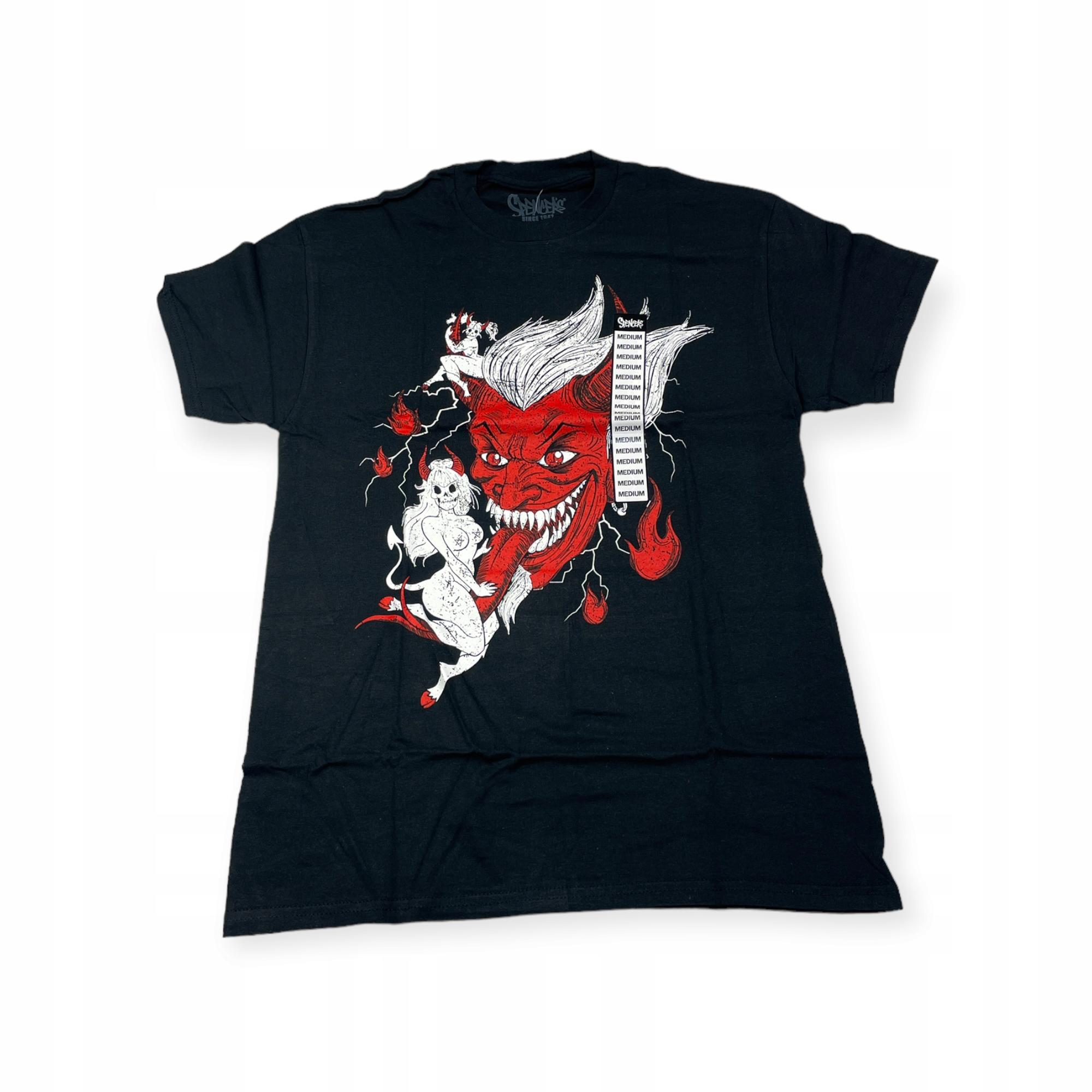 Outletup-clothes Koszulka T-shirt męski okrągły dekolt SPENCER'S NADRUK L