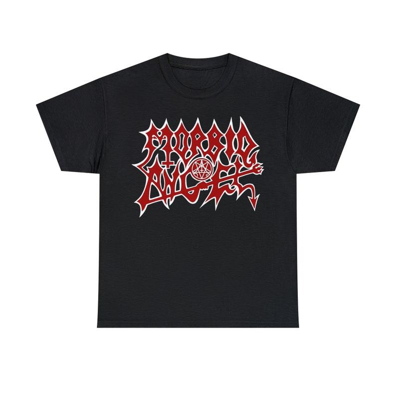 Great Deal 230 Gsm 100% Cotton Morbid Angel T Shirt Death Metal Cannibal Corpse Deicide Obituary Suffocation Carcass Dying Fetus Unisex Heavy Cotton T Shirt XL zwart