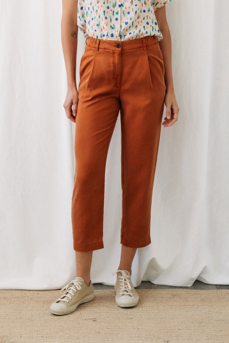 TWOTHIRDS Damen vegan Hose Corisco Adobe Orange