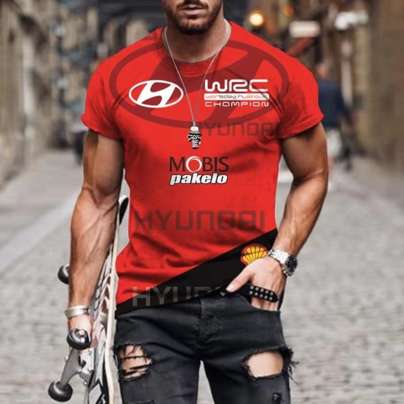Forever Men Zomer Autorally Sport T-shirt 3D Geprint Ademend Buiten Top O-hals Sport Sneldrogend Heren T-shirt Top XL
