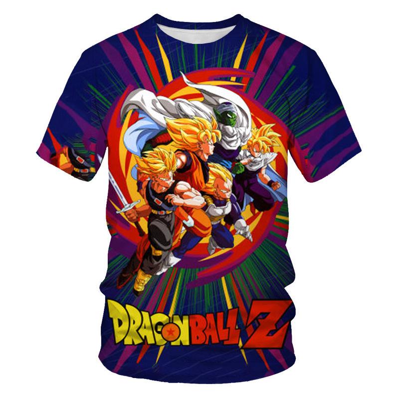 Haijian02 Anime Dragon Ball Goku Print T Shirts Cartoon Shirt Summer Breathable T-shirt And Comfortable T-shirts Mens Clothes Tops S