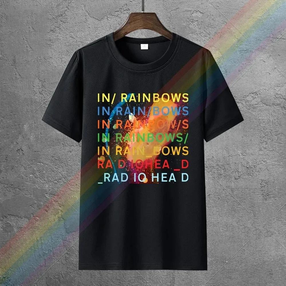 The best product for you Radiohead in Rainbows Rock Radiohead Zwart T-shirt S-5Xl Heren Katoenen T-shirt Mode Heren T-shirt Gewoon M zwart