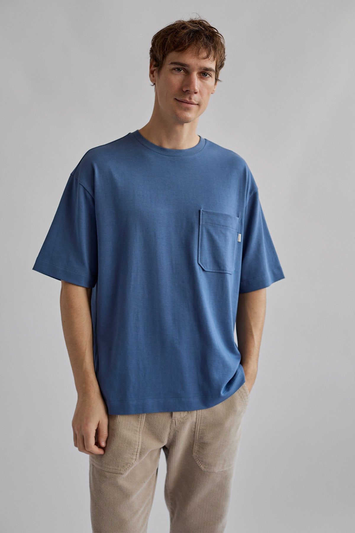 TWOTHIRDS Herren vegan T-Shirt Whitestrand Vintage Indigo