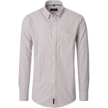 Casa Moda Overhemd Lange Mouw  Overhemd Strepen Bruin