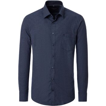 Casa Moda Overhemd Lange Mouw  Overhemd Structure Navy