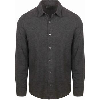 Marc O'Polo Overhemd Lange Mouw  Overhemd Flanel Print Antraciet