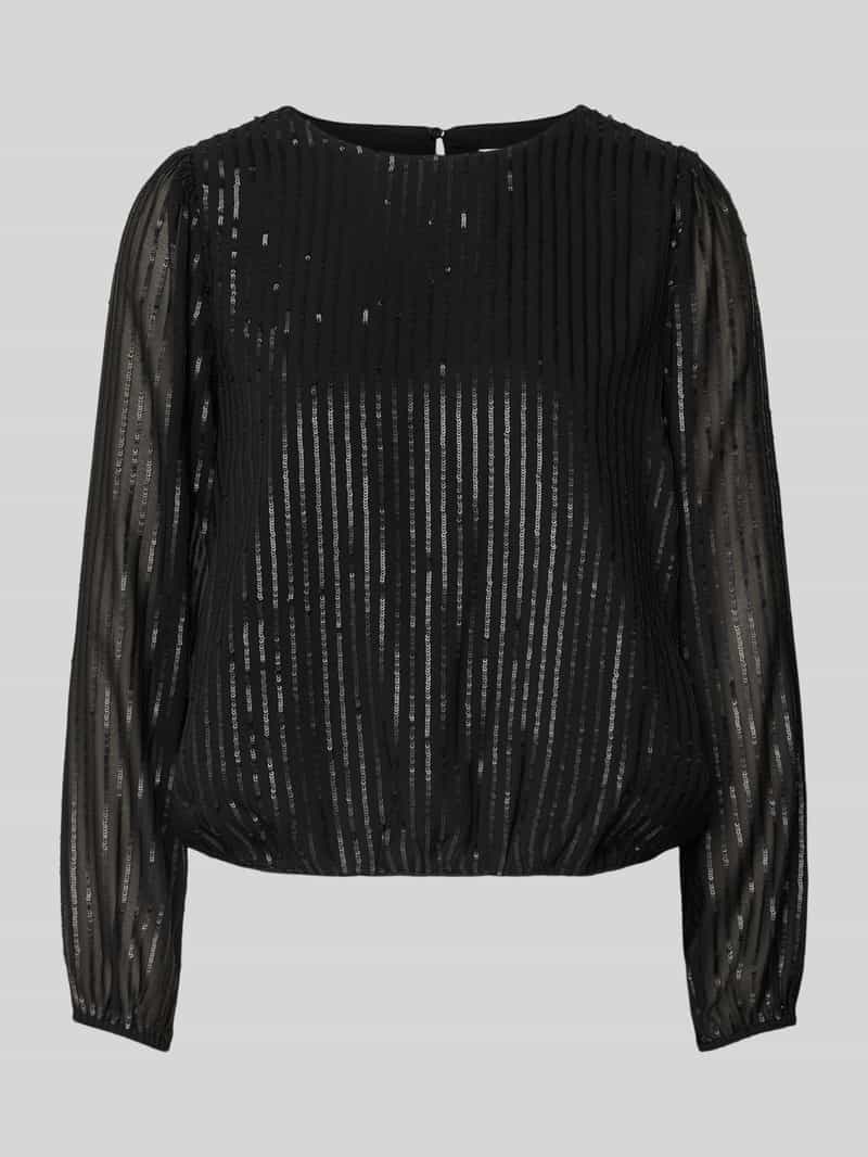 Comma Blouse met lange mouwen met pailletten-patroon