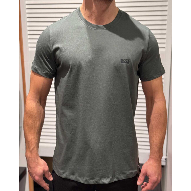 BOSS T-shirt Ronde hals, jersey, klein logo, regular fit