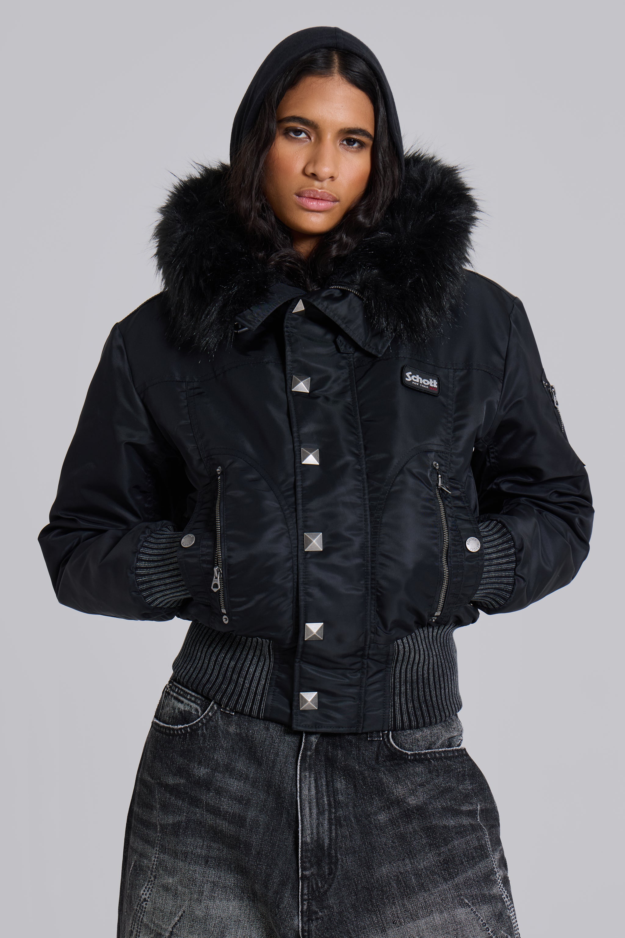 Jaded London Schott Wraith MA1 Jacket