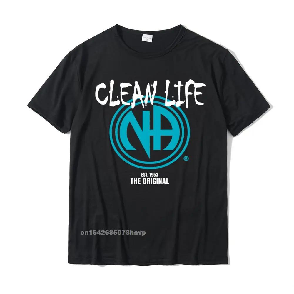 The most comfortable way to travel Clean Life Narcotics Anonymous NA Camisa Men Women Gift Top T-Shirts Custom Cotton Tops Tees Summer For Men XXXXXL zwart