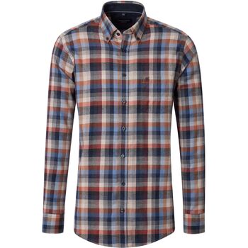 Casa Moda Overhemd Lange Mouw  Overhemd Ruiten Herringbone Multicolour