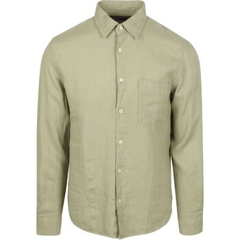 Marc O'Polo Overhemd Lange Mouw  Overhemd Linnen Groen