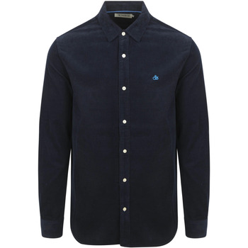Scotch & Soda Overhemd Lange Mouw Scotch & Soda Solid Corduroy Overhemd Zwart